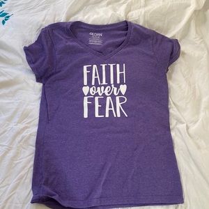 Faith over Fear shirt- made with Cricut